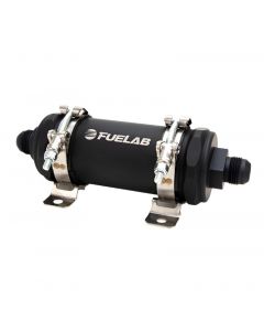 Fuelab PRO Series In-Line Fuel Filter (10gpm) -10AN In/-10AN Out 6 Micron Fiberglass - Matte Black buy in USA