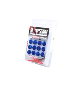 Wheel Mate Monster Lug Caps M14x1.50 Set of 20 - Blue - Plastic buy in USA