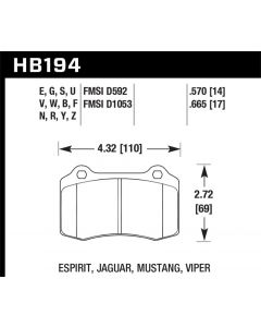 Hawk 2010 Camaro SS HPS Street Rear Brake Pads buy in USA