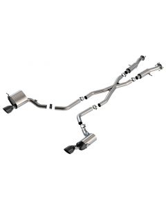 Borla 15-21 Jeep Grand Cherokee SRT 6.4L V8 AWD ATAK Cat-Back Exhaust System - Black Tips T-304SS buy in USA