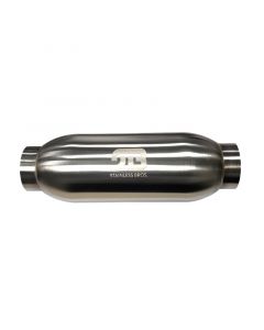 Stainless Bros 4in Body x 12.0in Length 3in Inlet/Outlet Bullet Resonator buy in USA