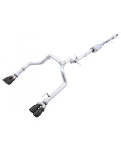 AWE Tuning 4th Gen GM 1500 5.3L 0FG Catback Split Rear Exit (w/ Bumper Cutouts) - Quad Diamond Tips buy in USA