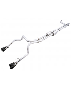 AWE Tuning 4th Gen GM 1500 6.2L 0FG Catback Split Rear Exit (w/ Bumper Cutouts) - Quad Diamond Tips buy in USA