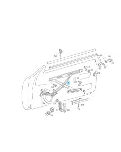 Original Mercedes-Benz Fensterheber rechts ohne Motor E-Klasse Coupe / Cabrio 124 buy in USA