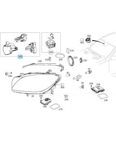 Original Mercedes-Benz Reparatursatz Halter Scheinwerfer links GLE 166 buy in USA