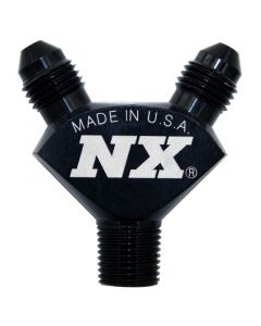 Nitrous Express 1/8NPT x 3AN x 3AN Billet Pure-Flo Y Fitting - Black buy in USA