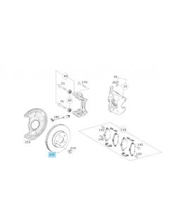 Original Mercedes-Benz Bremsscheiben (Set = 2 Stück) vorn vorne ML Klasse 164 buy in USA