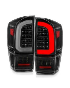 ANZO 16-21 Toyota Tacoma LED Tail Lights - w/ Light Bar Sequential Black Housing & Clear Lens buy in USA