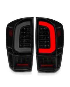 ANZO 16-21 Toyota Tacoma LED Tail Lights - w/ Light Bar Sequential Black Housing & Smoke Lens buy in USA