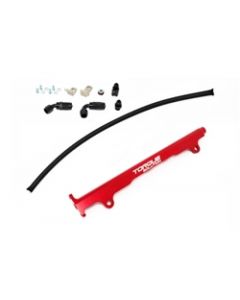 Torque Solution Mitsubishi Evo X Billet Aluminum Fuel Rail - Red buy in USA