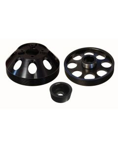 Torque Solution Lightweight WP/Crank/Alt Pulley Combo (Black): Hyundai Genesis Coupe 3.8 2010+ buy in USA