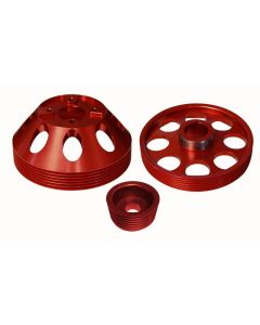 Torque Solution Lightweight WP/Crank/Alt Pulley Combo (Red): Hyundai Genesis Coupe 3.8 2010+ buy in USA