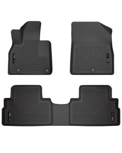 Husky Liners 2020 Kia Telluride Weatherbeater Black Front & 2nd Seat Floor Liners buy in USA