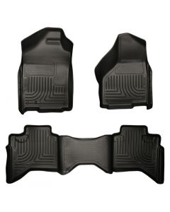 Husky Liners 03-08 Dodge Ram 1500/2500/3500 Quad Cab WeatherBeater Combo Black Floor Liners buy in USA