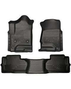 Husky Liners 14 Chevrolet Silverado/GMC Sierra Dbl Cab WeatherBeater Black Front&2nd Seat Floor Line buy in USA