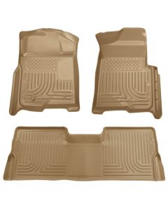 Husky Liners 08-10 Ford SD Crew Cab WeatherBeater Combo Tan Floor Liners (w/o Manual Trans Case) buy in USA