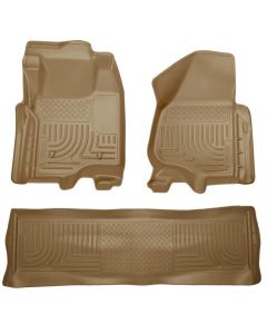 Husky Liners 11-12 Ford SD Crew Cab WeatherBeater Combo Tan Floor Liners (w/o Manual Trans Case) buy in USA