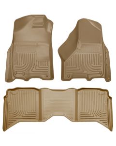 Husky Liners 2012 Dodge Ram 1500/2500/3500 Crew Cab WeatherBeater Combo Tan Floor Liners buy in USA