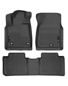 Husky Liners 2014 Toyota Tundra Double Cab Pickup WeatherBeater Black Front & 2nd Seat Floor Liners buy in USA