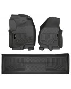 Husky Liners 2012.5 Ford SD Crew Cab WeatherBeater Combo Black Floor Liners (w/o Manual Trans Case) buy in USA