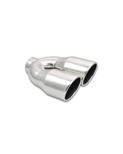 Vibrant 2.5in ID Dual 3.5in OD Round SS Exhaust Tip (Single Wall Angle Cut) buy in USA