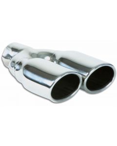 Vibrant Dual 3.25in x 2.75in Oval SS Exhaust Tip (Single Wall Angle Cut Rolled Edge) buy in USA