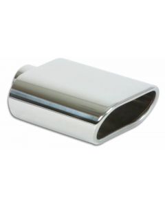 Vibrant 5.5in x 3in Oval SS Exhaust Tip (Single Wall Angle Cut Rolled Edge) buy in USA