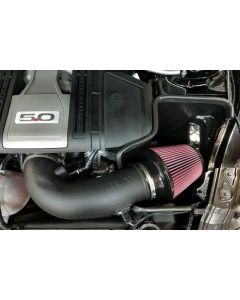 JLT 18-21 Ford Mustang GT Black Textured Cold Air Intake Kit w/Red Filter - Tune Req buy in USA