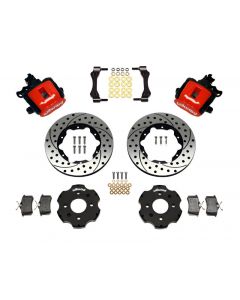 Wilwood Combination Parking Brake Rear Kit 11.00in Drilled Red Civic / Integra Disc 2.39 Hub Offset buy in USA