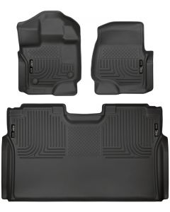 Husky Liners 15-23 Ford F-150 SuperCrew Weatherbeater Black Front & 2nd Seat Floor Liners buy in USA