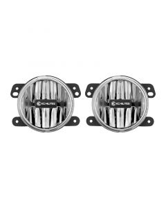 KC HiLiTES 10-18 Jeep JK 4in. Gravity G4 LED Light 10w SAE/ECE Clear Fog Beam (Pair Pack System) buy in USA