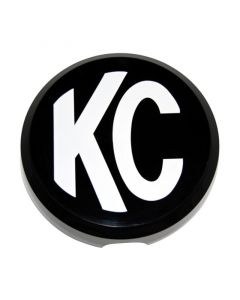 KC HiLiTES 6in. Round Hard Cover for Daylighter/SlimLite/Pro-Sport (Single) - Black w/White KC Logo buy in USA