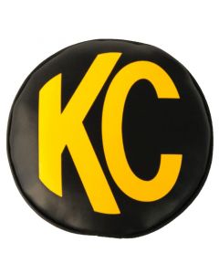 KC HiLiTES 8in. Round Soft Cover (Pair) - Black w/Yellow KC Logo buy in USA