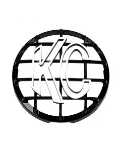 KC HiLiTES 6in. Round ABS Stone Guard for SlimLite/Daylighter Lights (Single) - Black/White KC Logo buy in USA