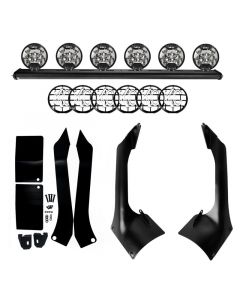 KC HiLiTES 18-21 Jeep JL/JT 50in. Overhead Xross Bar Kit w/(6) SlimLite LED Lights 300W - Black buy in USA