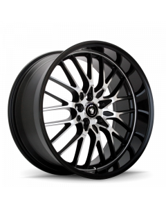 Konig Lace 16x7 10x100/114.3 ET40 Black/Machine Spoke buy in USA