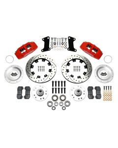 Wilwood Dynapro 6 Front Hub Kit 12.19in Drilled Red 67-69 Camaro (*Line Kit Needed*) buy in USA