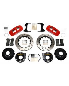 Wilwood AERO4 Rear P-Brake Kit 14.00in Drill Red 2005-2014 Mustang buy in USA