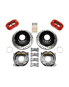 Wilwood Dynapro Low-Profile 11.00in P-Brake Kit Drill-Red Chevy 12 Bolt 2.75in Off w/ C-Clips buy in USA