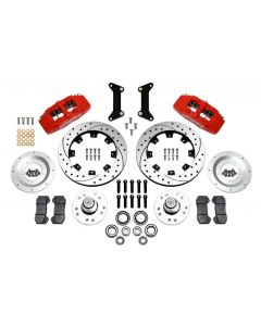 Wilwood Dynapro 6 Front Hub Kit 12.19in Drilled Red 79-87 GM G Body buy in USA