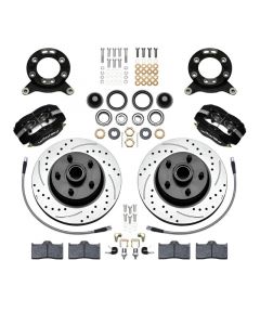 Wilwood Forged Dynalite-M Front Kit 11.30in 1 PC Rotor&Hub-Drill 65-69 Mustang Disc & Drum Spindle buy in USA