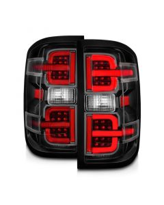 ANZO 15-19 Chevy Silverado 2500HD/3500HD (Halgn Only) LED Tail Lights w/Black Light Bar & Clear Lens buy in USA