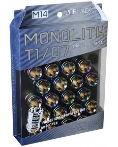 Project Kics 14 x 1.5 Neochrome T1/07 Monolith Lug Nuts - 20 Pcs buy in USA