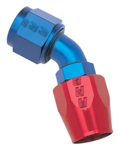 Russell Performance -10 AN Red/Blue 45 Degree Full Flow Hose End buy in USA