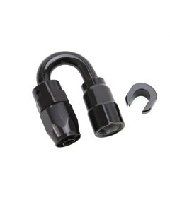 Russell Performance 3/8in SAE Quick Disc Female to -6 Hose Black 180 Degree Hose End buy in USA