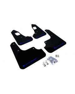 Rally Armor 08-17 Mitsubishi EVO X Black UR Mud Flap w/ Blue Logo buy in USA