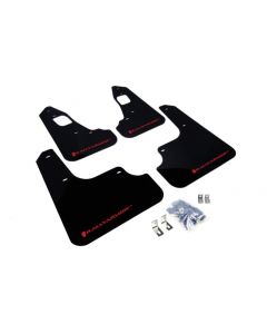 Rally Armor 08-17 Mitsubishi EVO X Black UR Mud Flap w/ Red Logo buy in USA