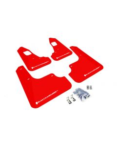 Rally Armor 08-17 Mitsubishi EVO X Red UR Mud Flap w/ White Logo buy in USA