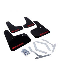 Rally Armor 12-19 Ford Focus ST / 16-19 RS Black UR Mud Flap w/ Red Altered Font Logo buy in USA