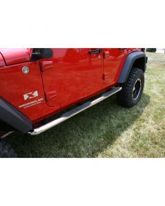 Rugged Ridge 3-In Round Side Step SS 07-18 Jeep Wrangler Unlimited JK buy in USA